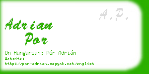 adrian por business card